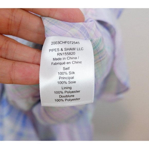 Veronica Beard Womens Dakota Plaid Silk Mini Dress, size 6 - Picture 13 of 16